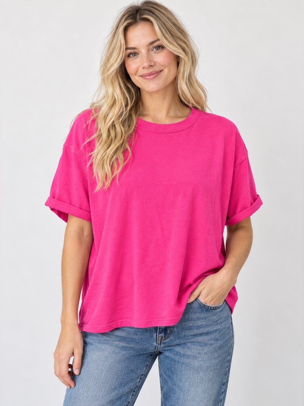 Free People We The Free Cassidy Tee Pink Small